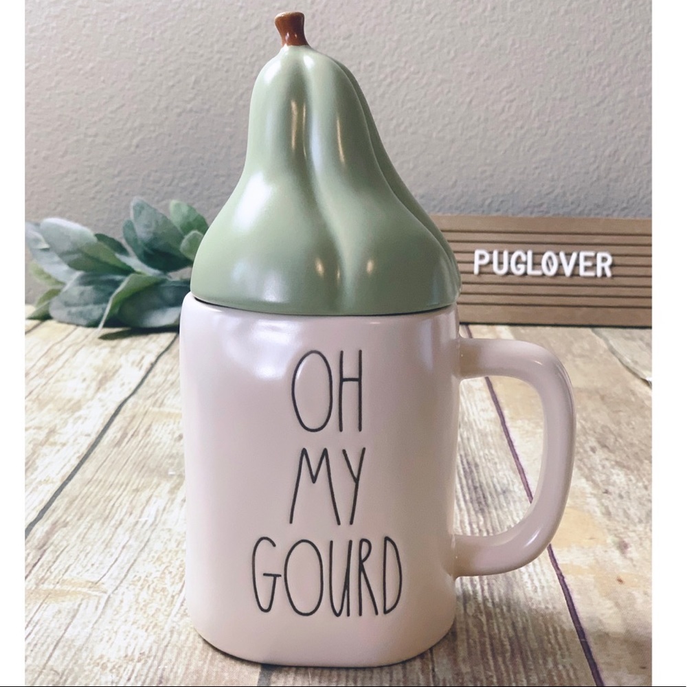 RAE DUNN mug with topper { OH MY GOURD }